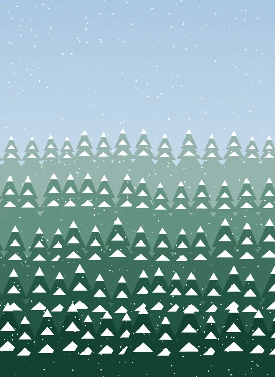 Snowy Forest bookmark design
