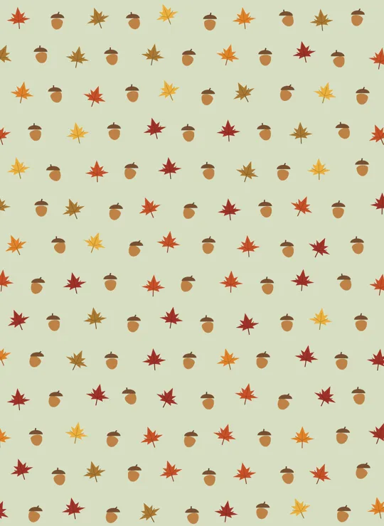 Acorns & Leaves bookmark design