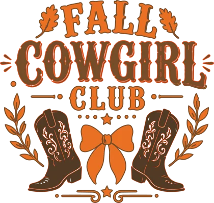Fall Cowgirl Club sticker