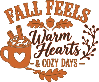 Fall Feels Warm Hearts and Cozy Days sticker