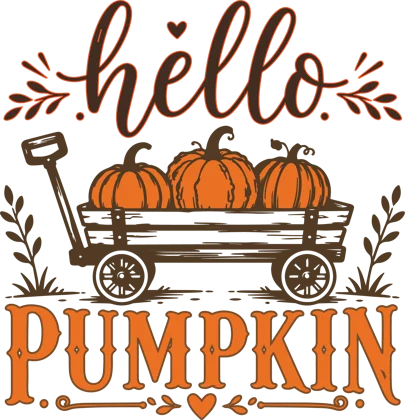 Hello Pumpkin Wagon sticker